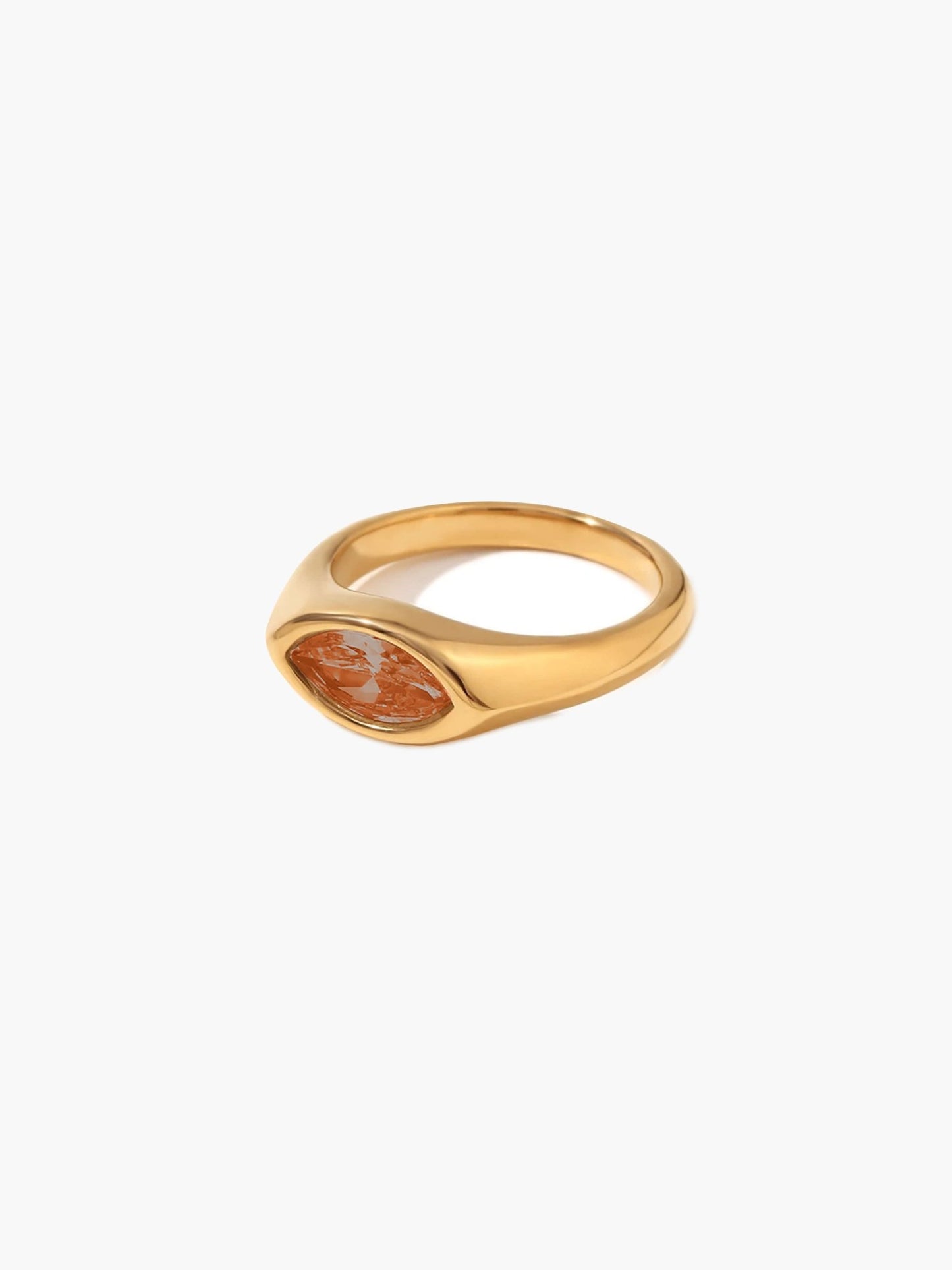 ZEYA - Aurora Ring - Colorful Horse Eye Zircon Ring in Durable Hypoallergenic Steel
