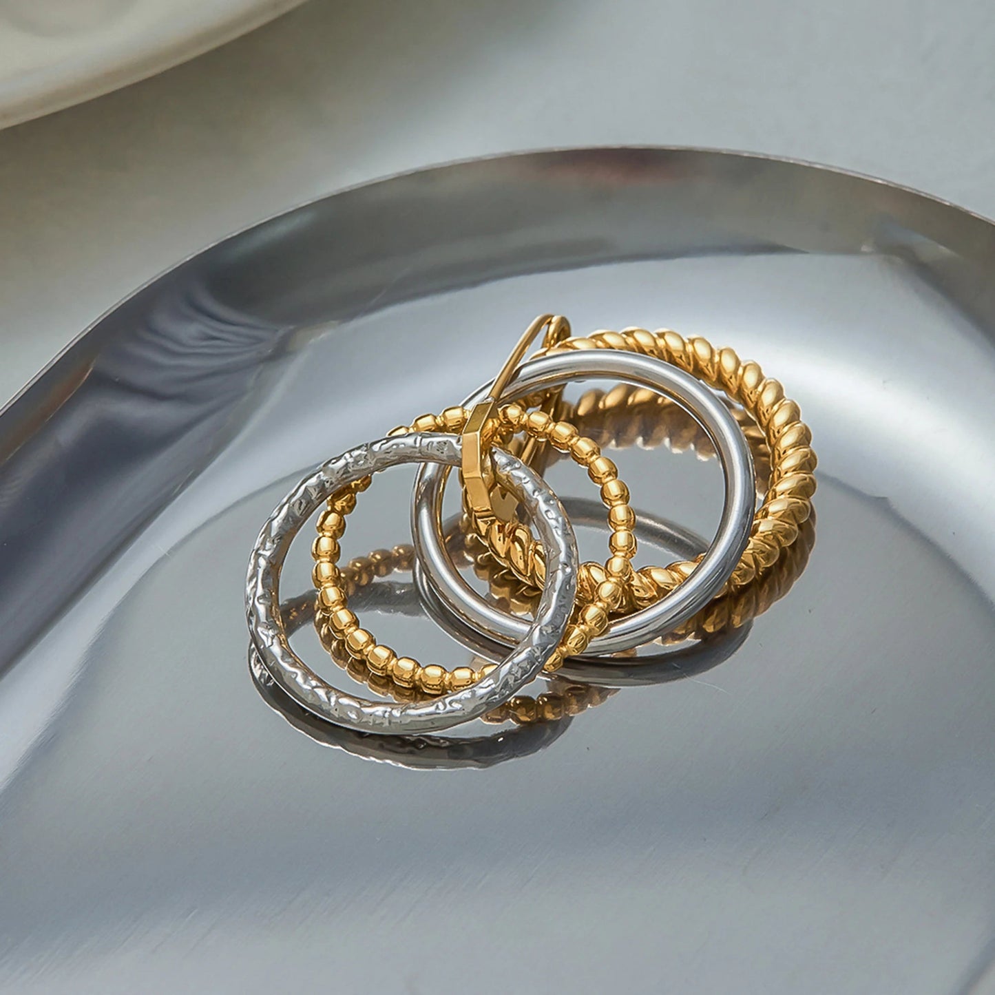 ZEYA - Claudine stacked Pin Rings