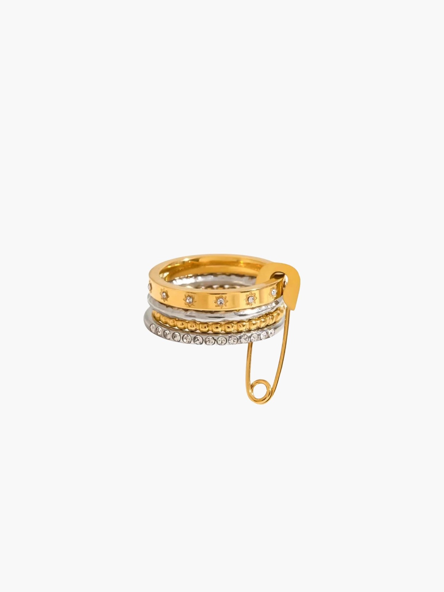 ZEYA - Claudine stacked Pin Rings