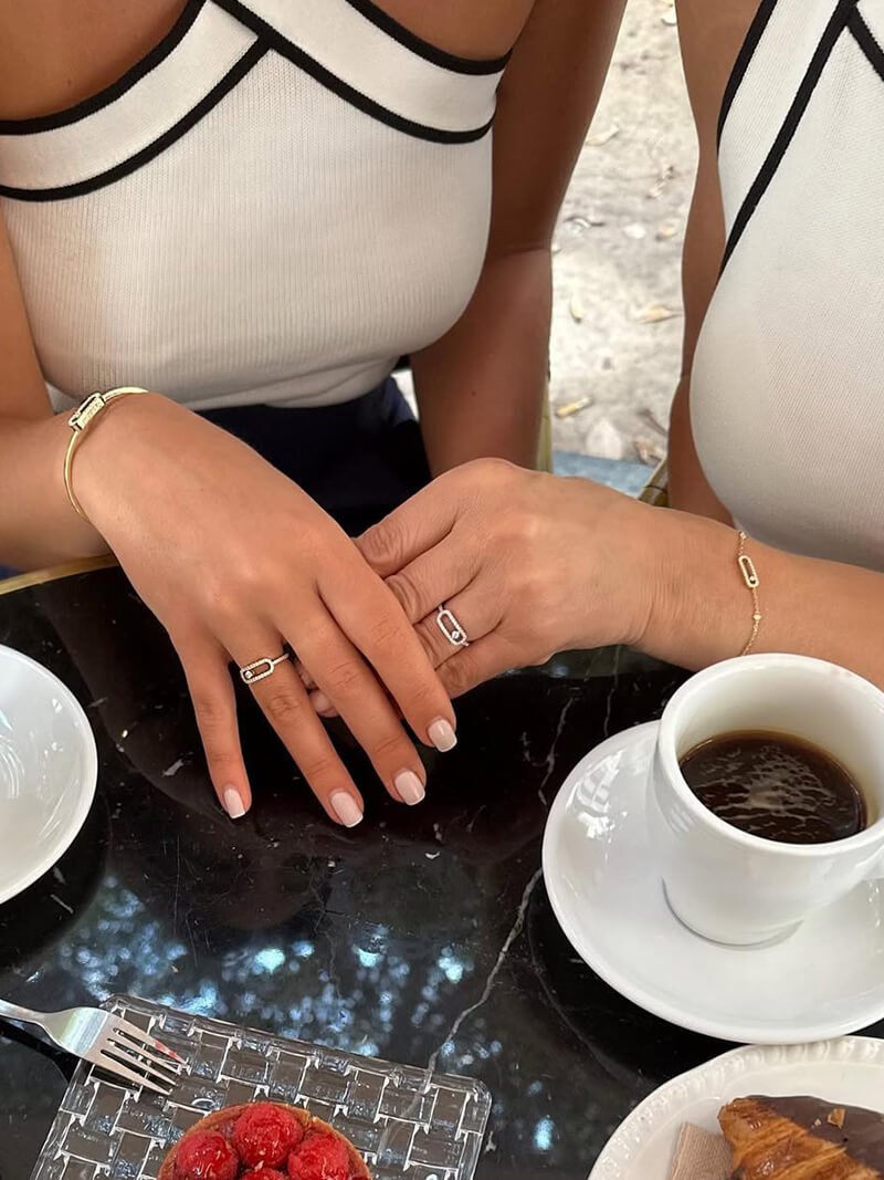 ZEYA - Emma - Geometric Ring for Women, Elegant Sterling Silver Design