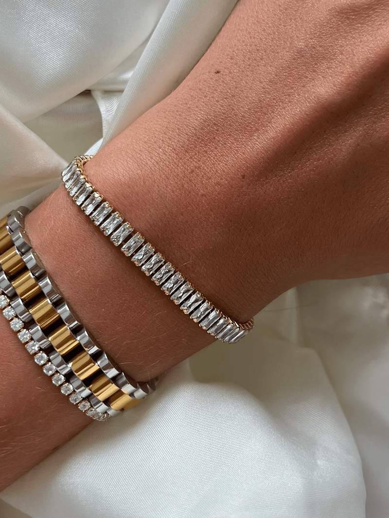 Baguette tennis Bracelet Jewelry