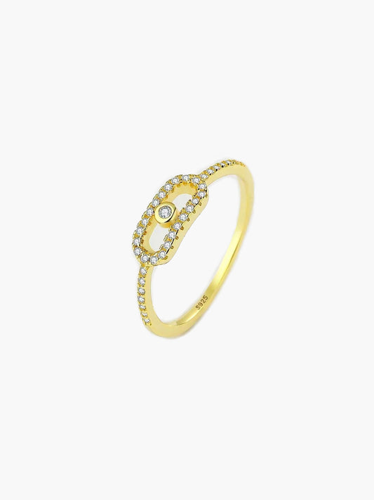 Emma – Silberner geometrischer Ring für Damen, elegantes 925er Sterlingsilber Design