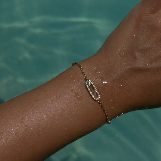 ZEYA - Melissa Triple Zirconia Link Bracelet