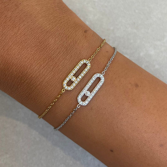 ZEYA - Melissa Triple Zirconia Link Bracelet