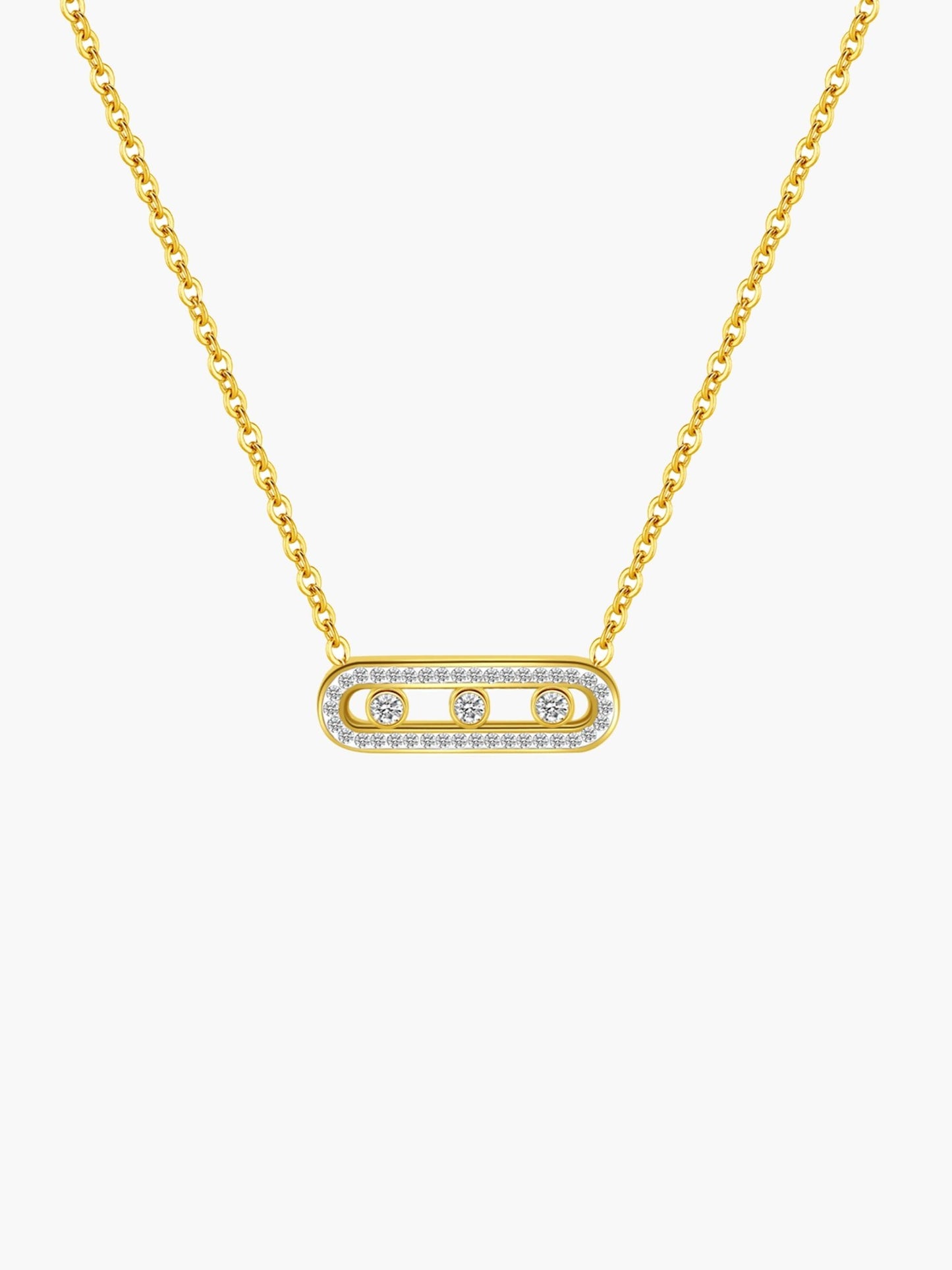 ZEYA - Melissa Triple Zirconia Pendant Necklace